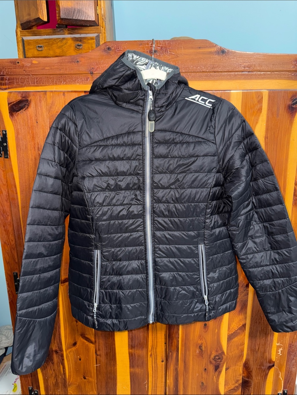 ACC Black Quilted Hooded Puffer Jacket